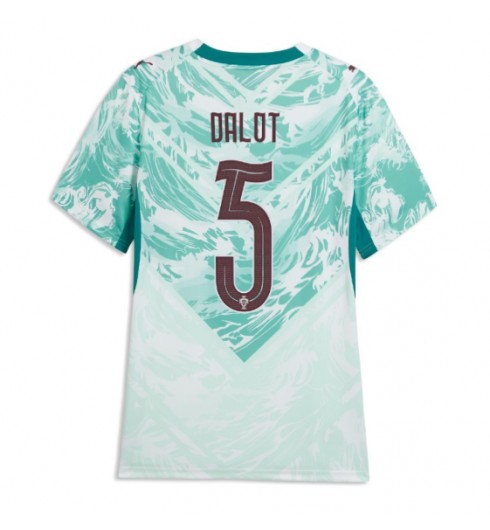 Portugali Diogo Dalot #5 Vieraspaita Naisten MM-kisat 2026 Lyhythihainen Portugali Diogo Dalot #5 Vieraspaita Naisten MM-kisat 2026 Lyhythihainen